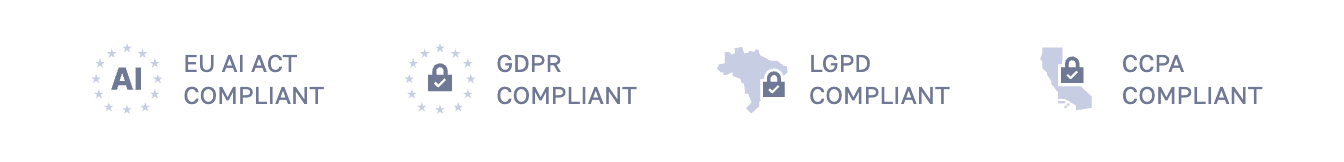 Cumplimiento: EU AI Act, GDPR, LGPD, CCPA